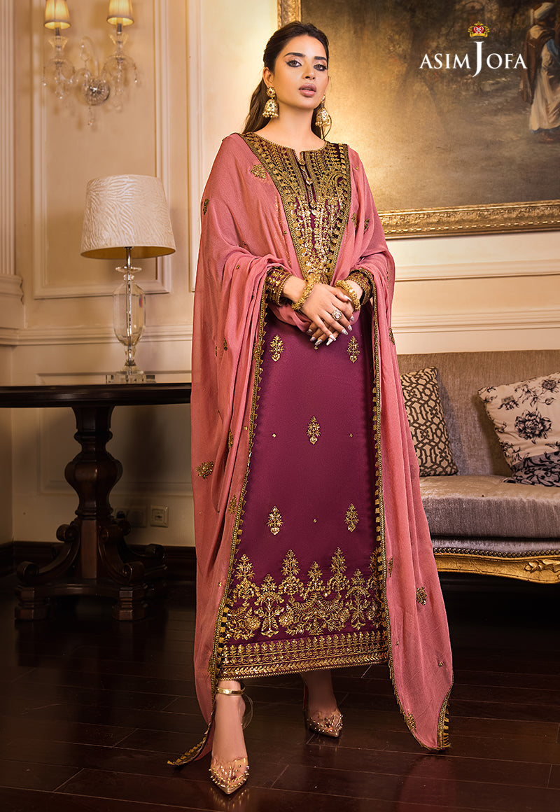 AJSM-15 EMBROIDERED DULL SILK 3 PCS