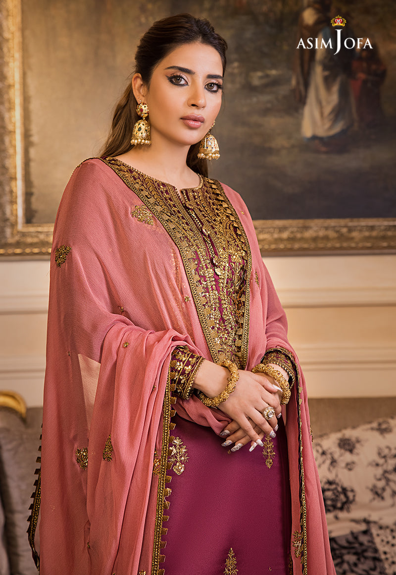 AJSM-15 EMBROIDERED DULL SILK 3 PCS