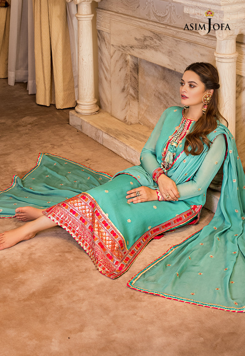 AJSM-16 EMBROIDERED DULL SILK 3 PCS