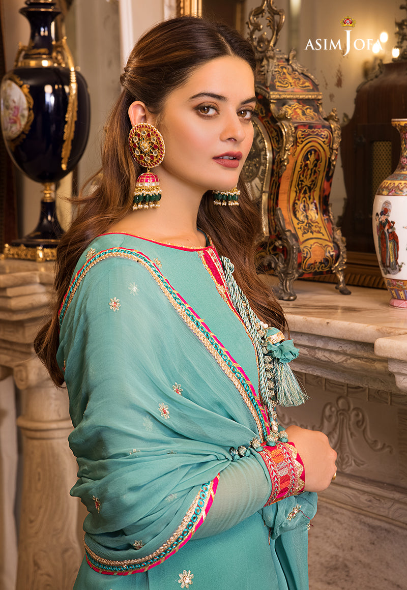 AJSM-16 EMBROIDERED DULL SILK 3 PCS