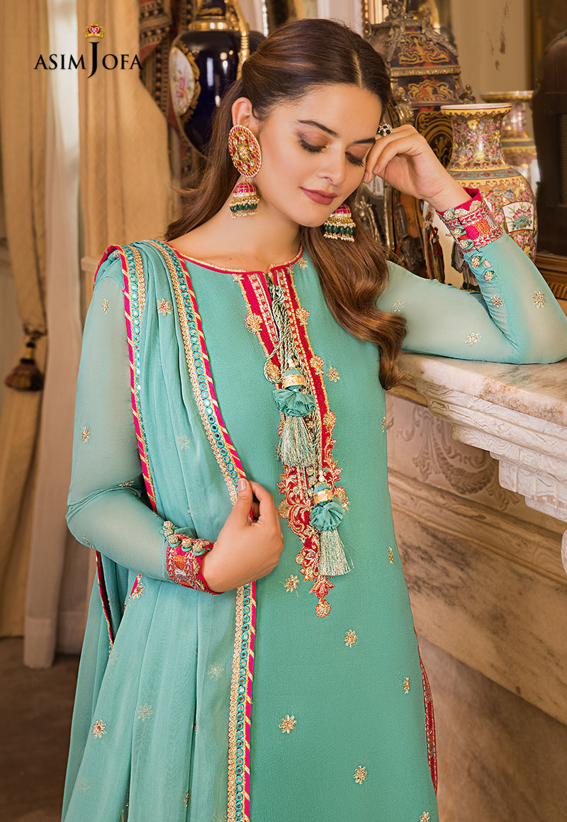 AJSM-16 EMBROIDERED DULL SILK 3 PCS