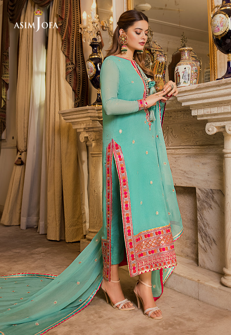 AJSM-16 EMBROIDERED DULL SILK 3 PCS