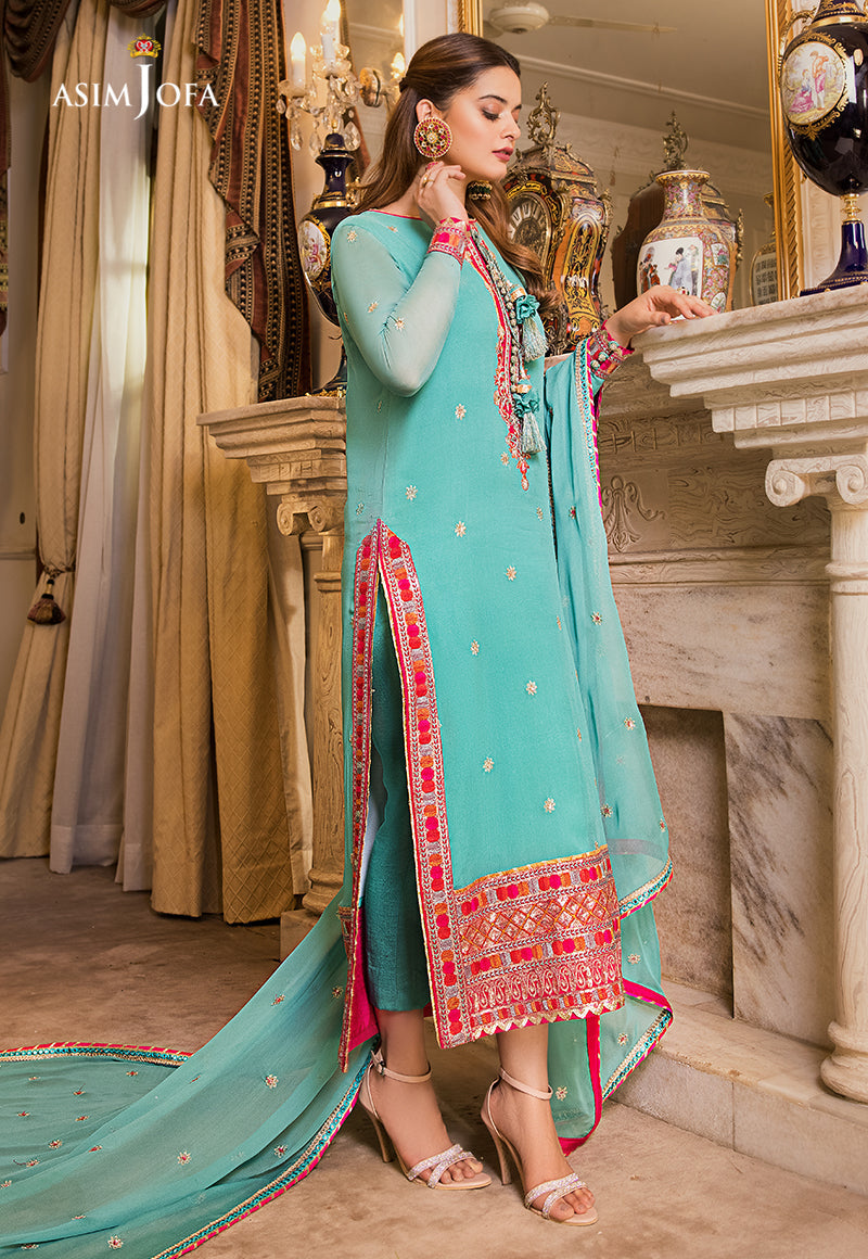 AJSM-16 EMBROIDERED DULL SILK 3 PCS