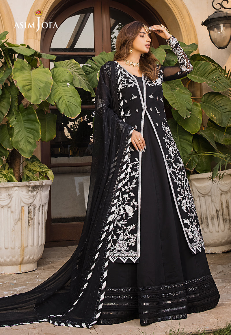 AJSM-19 EMBROIDERED CHIFFON 3 PCS