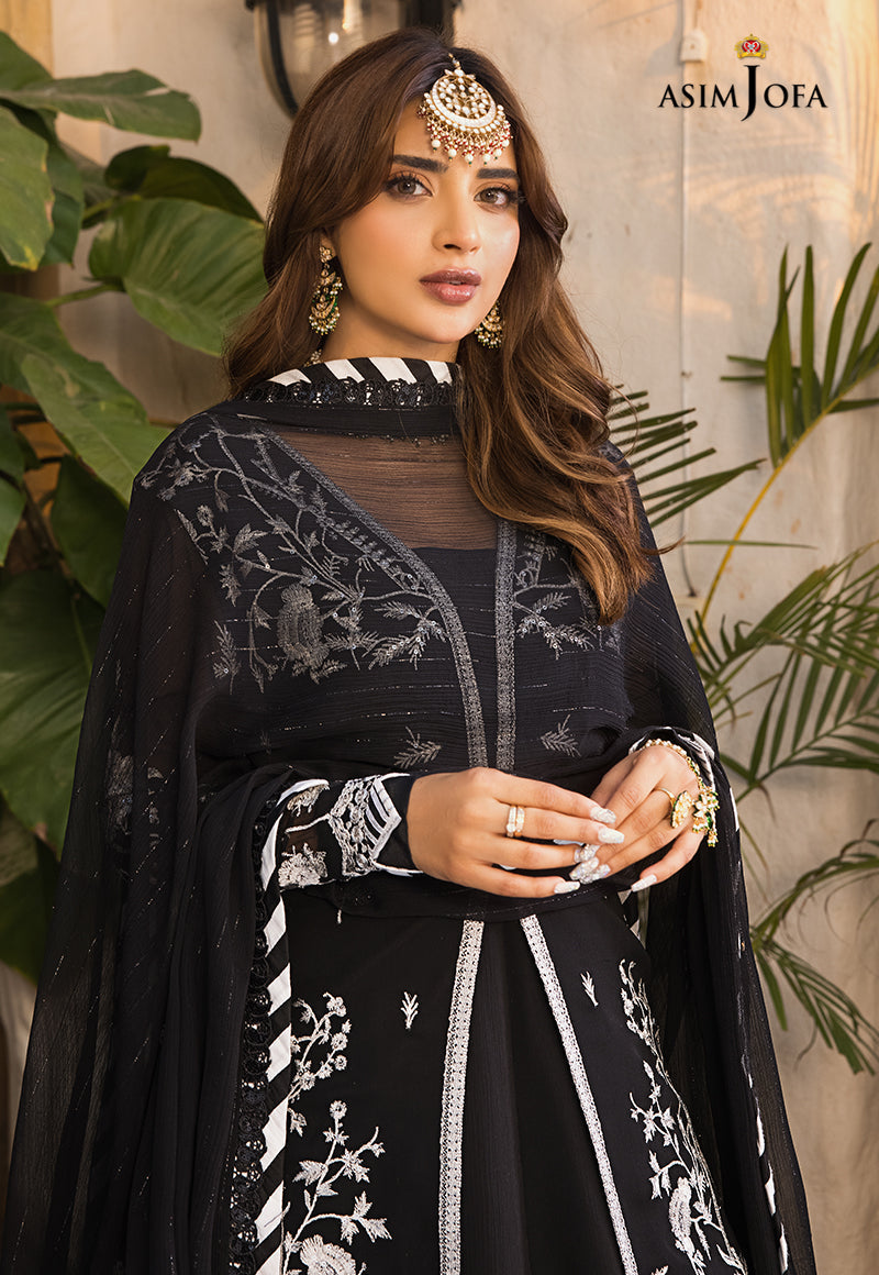 AJSM-19 EMBROIDERED CHIFFON 3 PCS