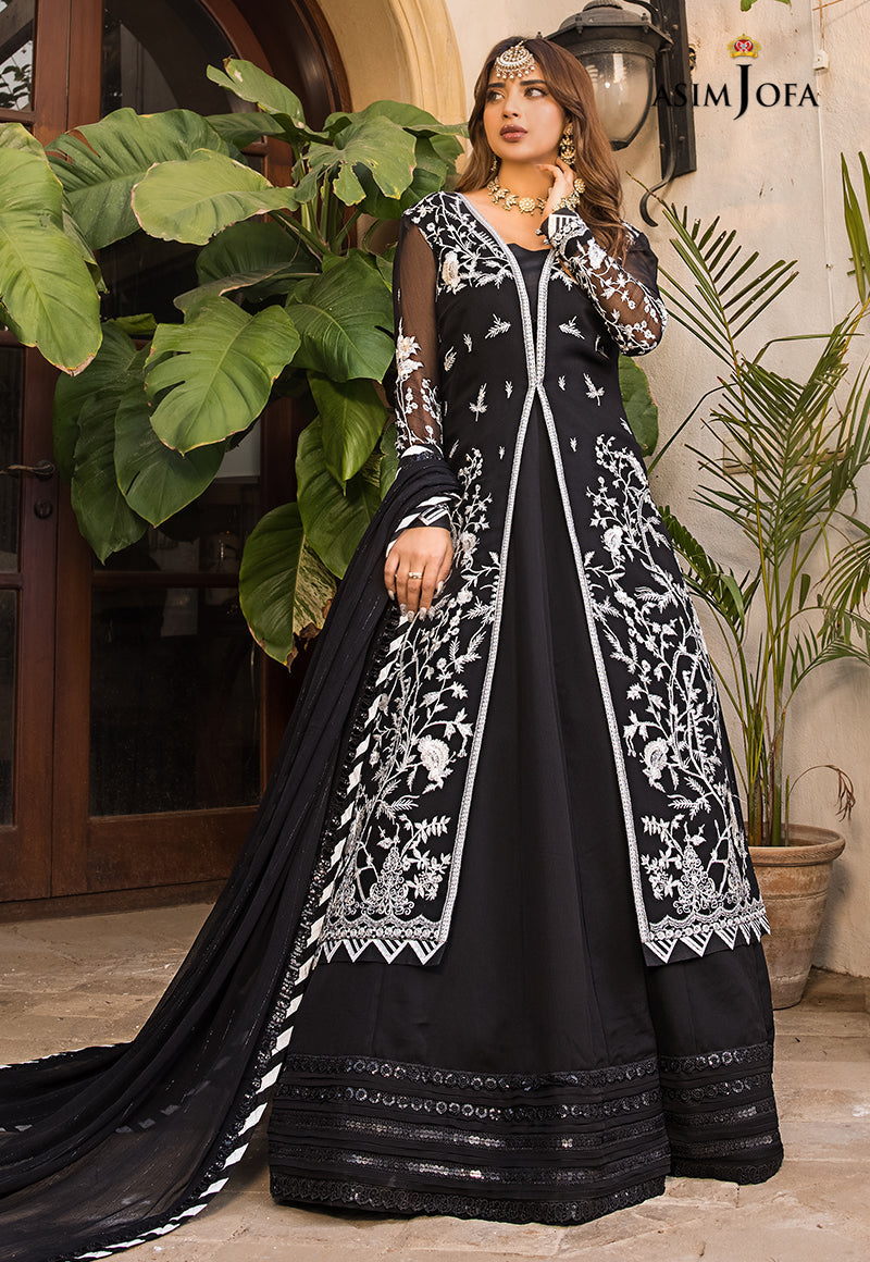 AJSM-19 EMBROIDERED CHIFFON 3 PCS