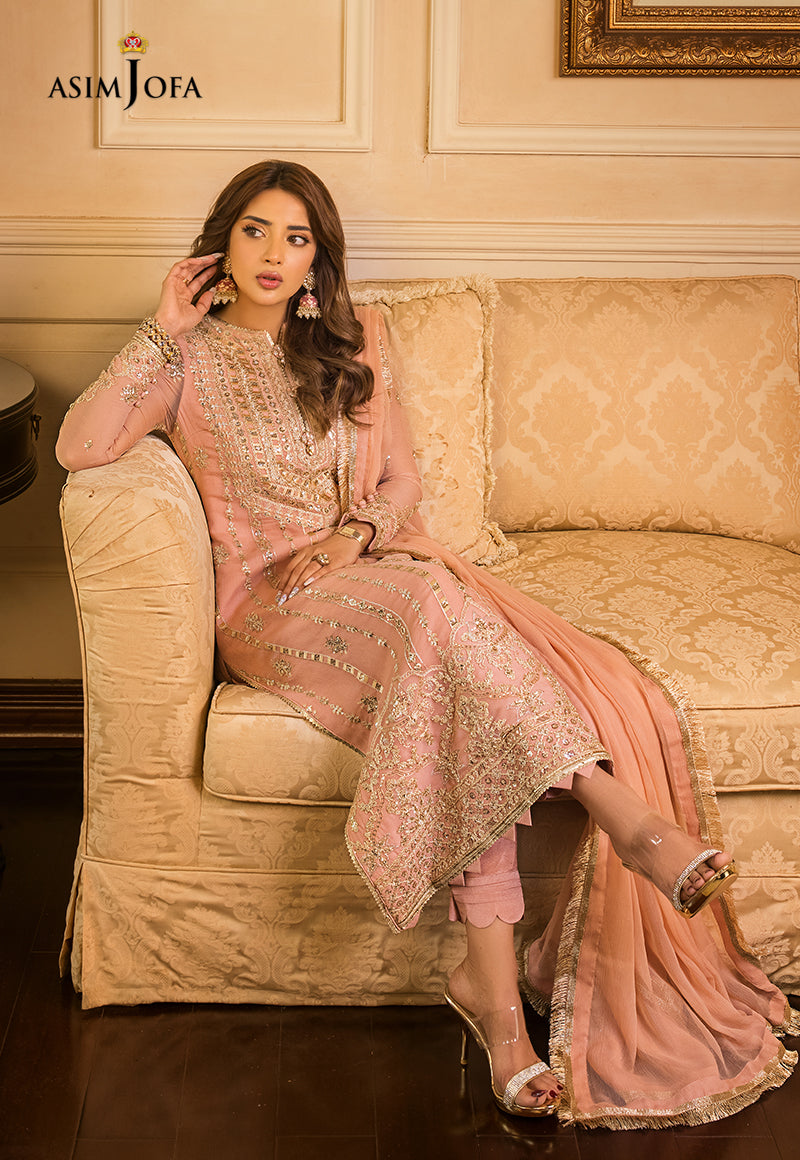 AJSM-21 EMBROIDERED CHIFFON 3 PCS
