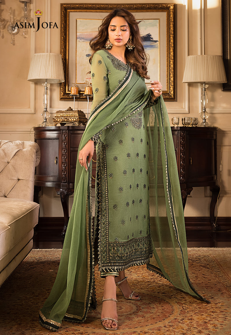 AJSM-23 EMBROIDERED CHIFFON 3 PCS