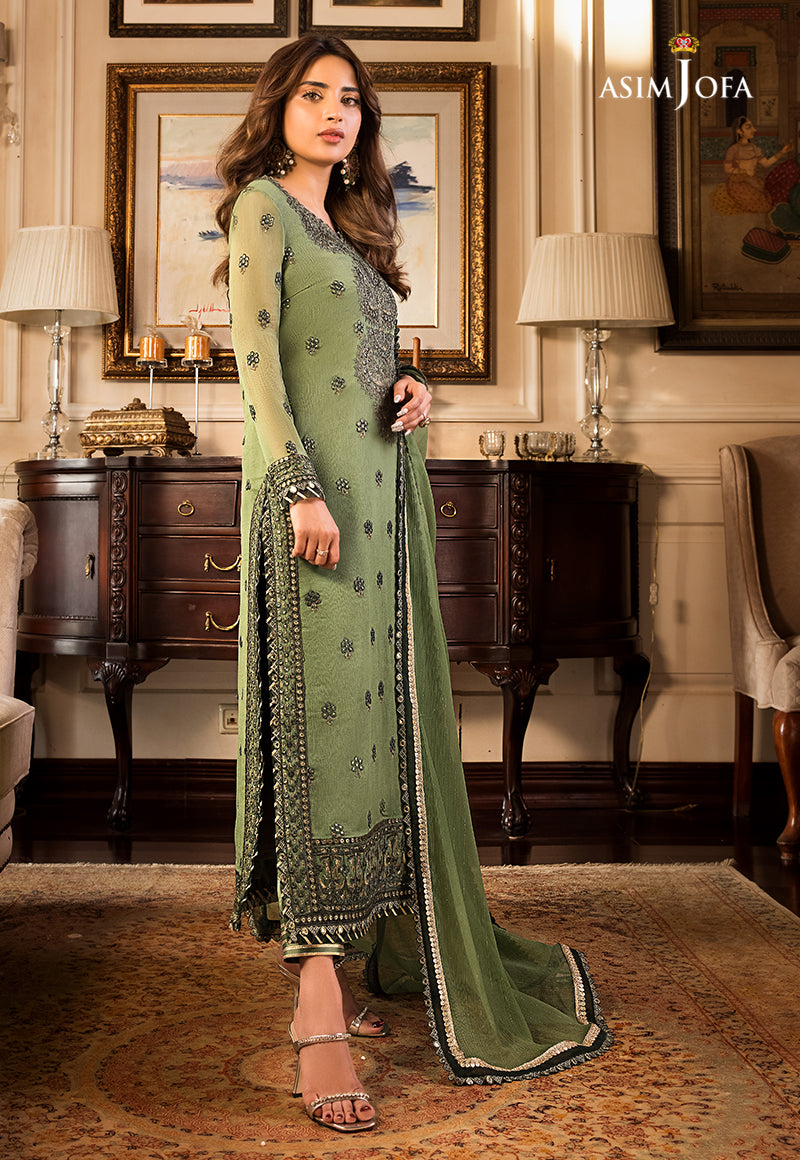 AJSM-23 EMBROIDERED CHIFFON 3 PCS