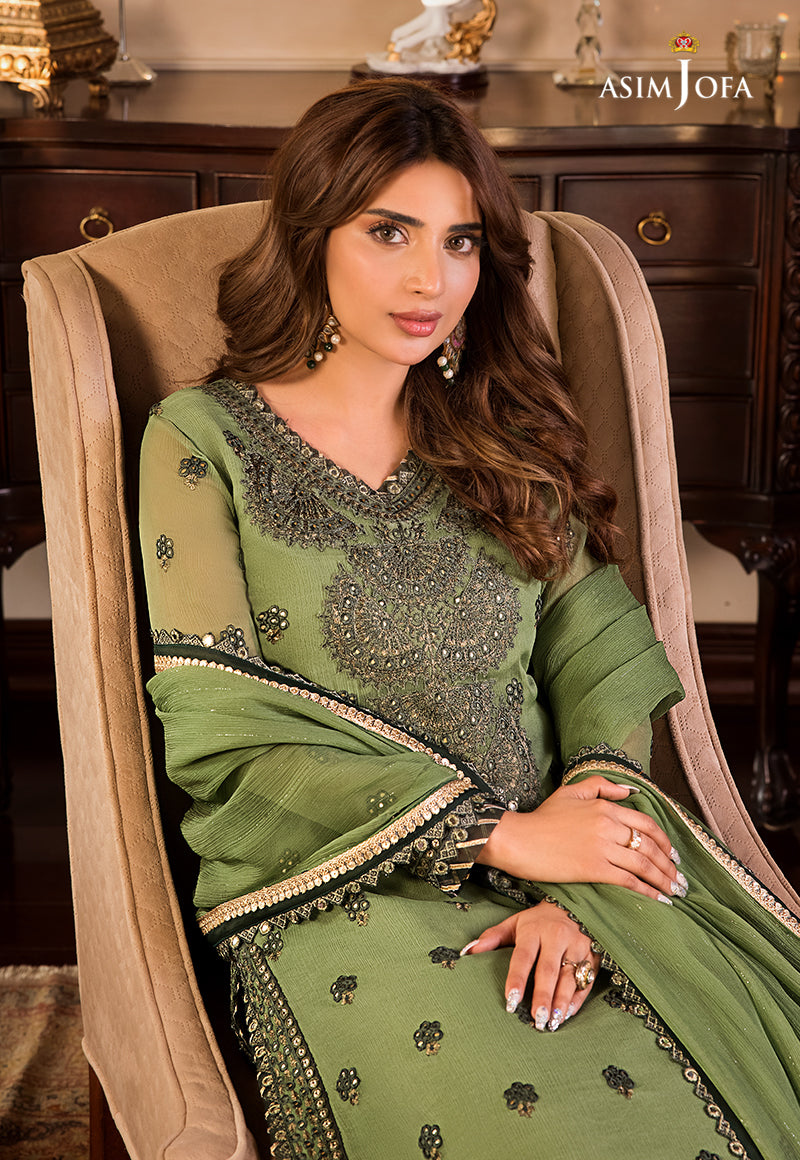 AJSM-23 EMBROIDERED CHIFFON 3 PCS