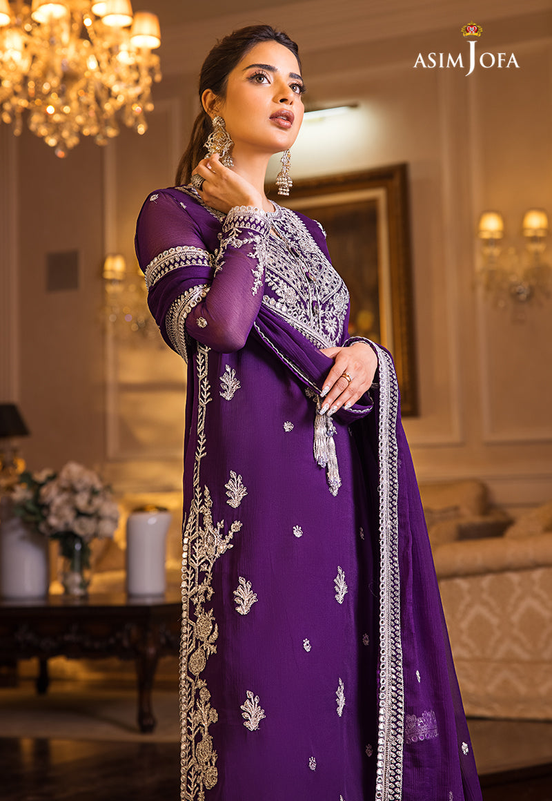 AJSM-25 EMBROIDERED CHIFFON 3 PCS