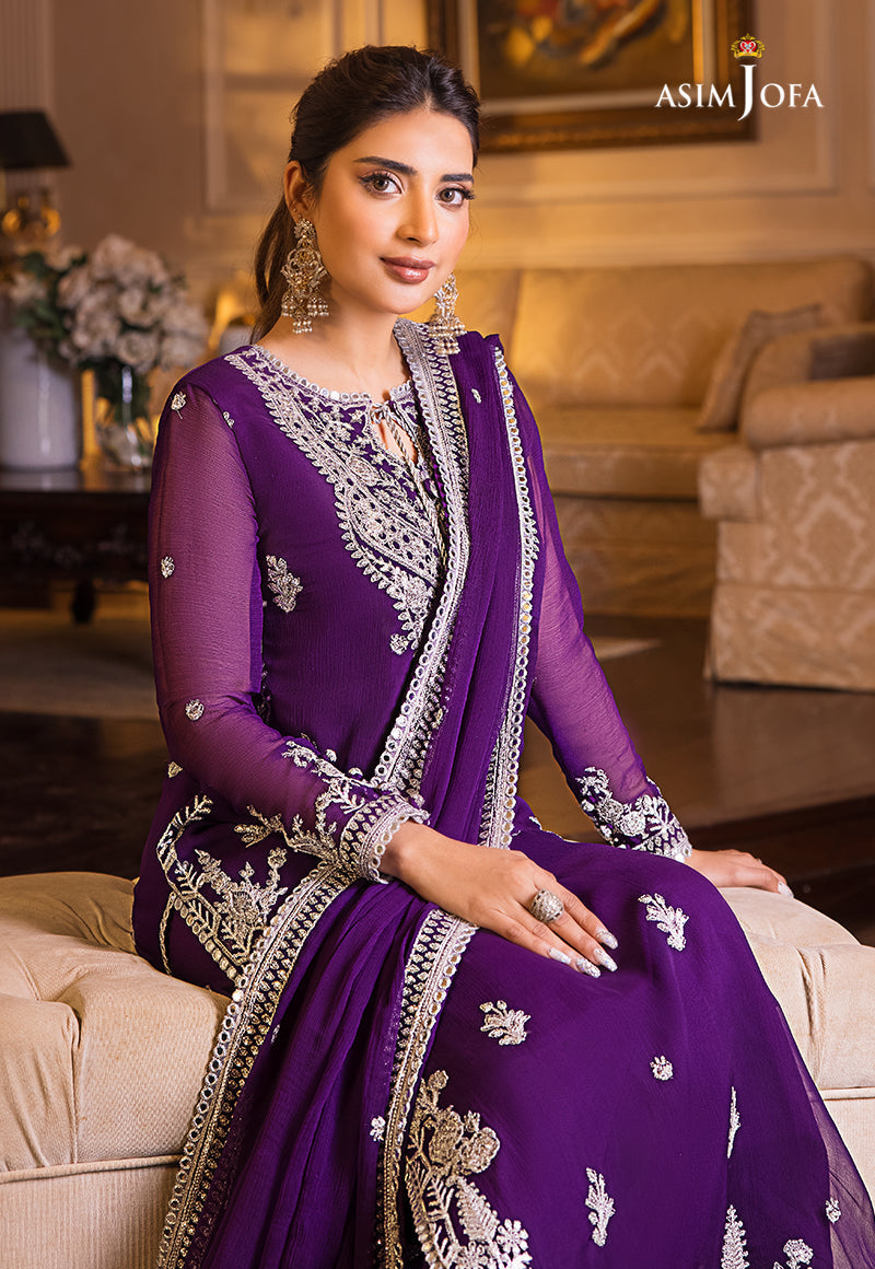 AJSM-25 EMBROIDERED CHIFFON 3 PCS
