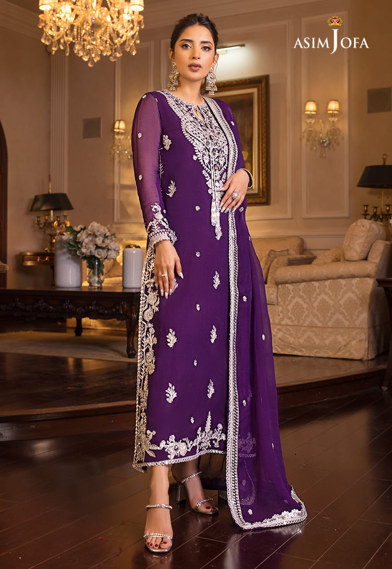 AJSM-25 EMBROIDERED CHIFFON 3 PCS