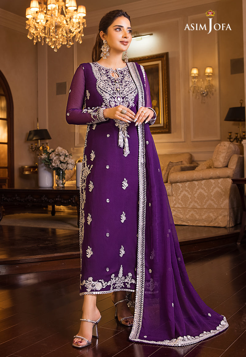AJSM-25 EMBROIDERED CHIFFON 3 PCS