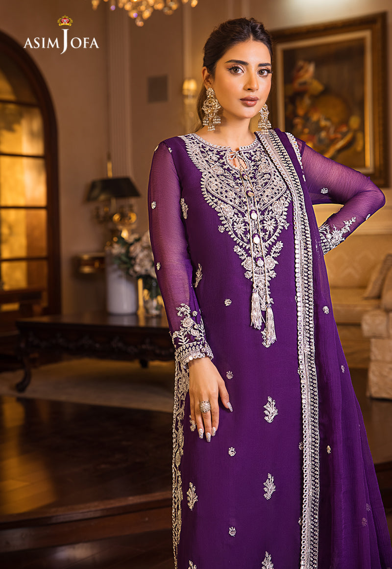 AJSM-25 EMBROIDERED CHIFFON 3 PCS