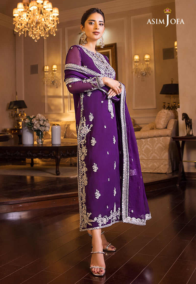 AJSM-25 EMBROIDERED CHIFFON 3 PCS