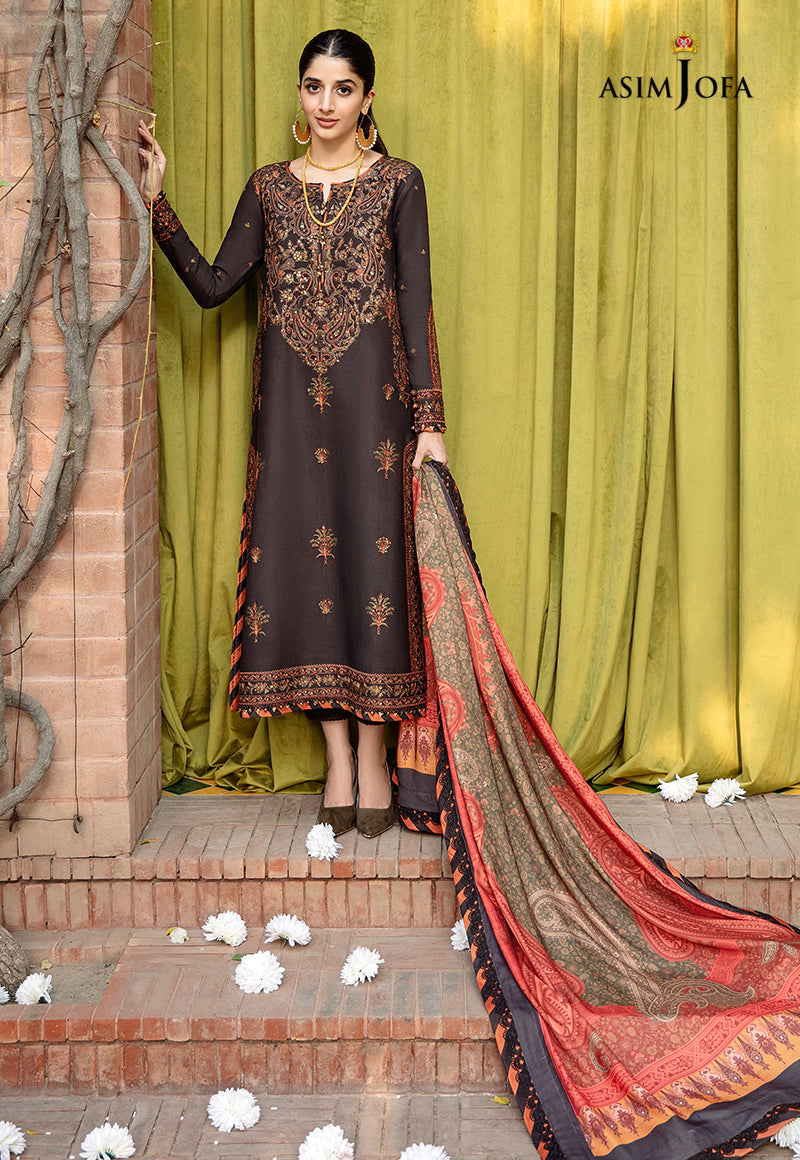 AJW-01 EMBROIDERED ORGANZA 3 PCS