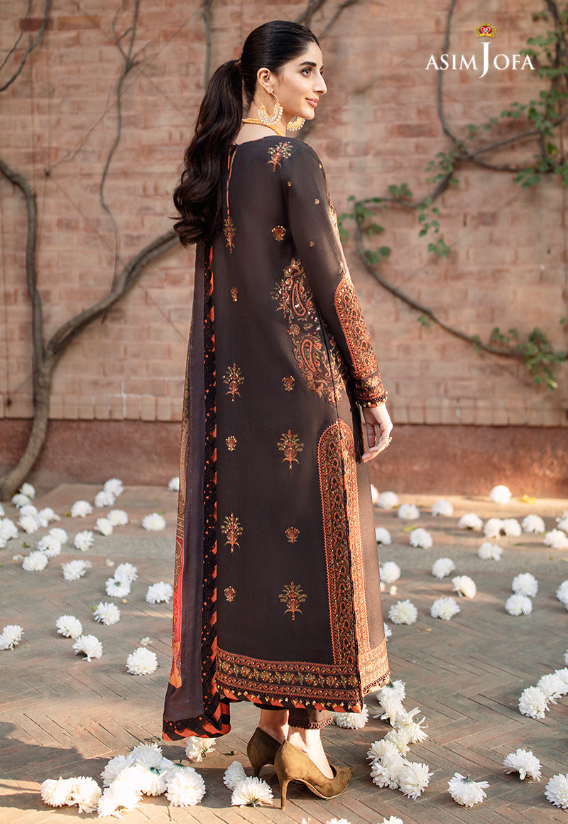 AJW-01 EMBROIDERED ORGANZA 3 PCS