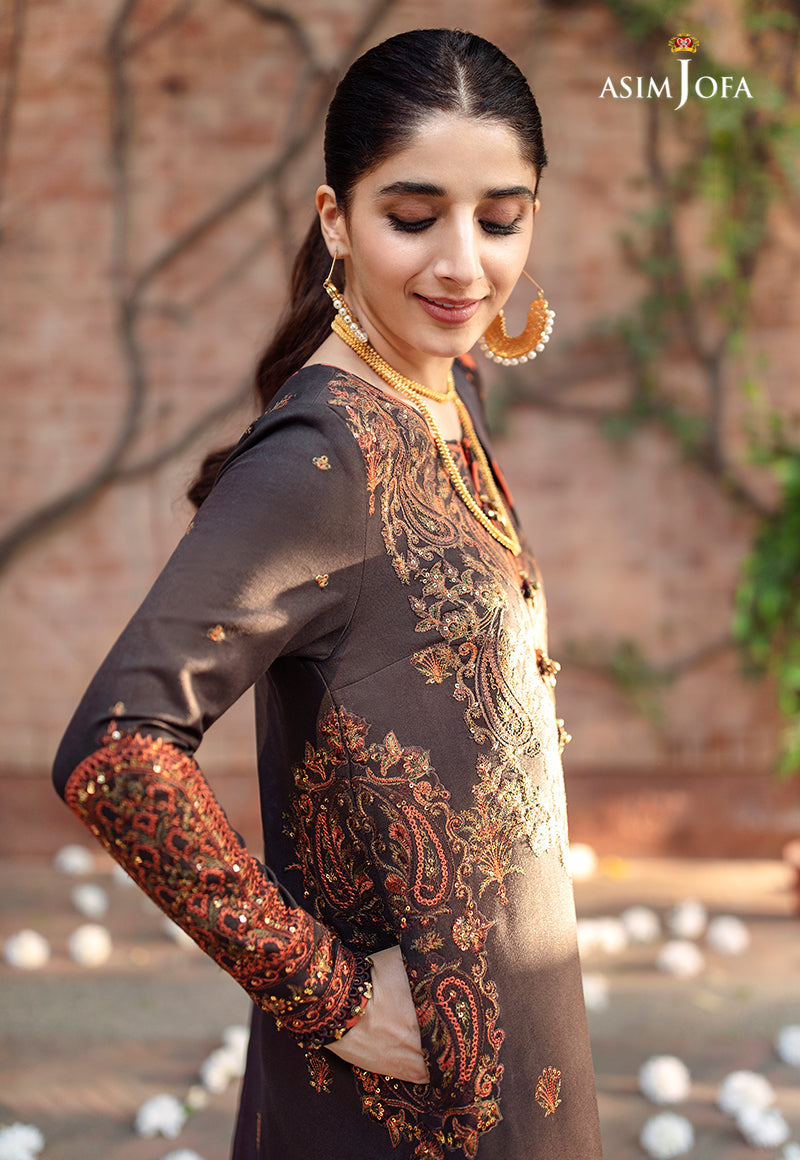 AJW-01 EMBROIDERED ORGANZA 3 PCS
