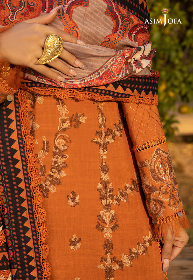 AJW-08 EMBROIDERED LINEN 3 PCS