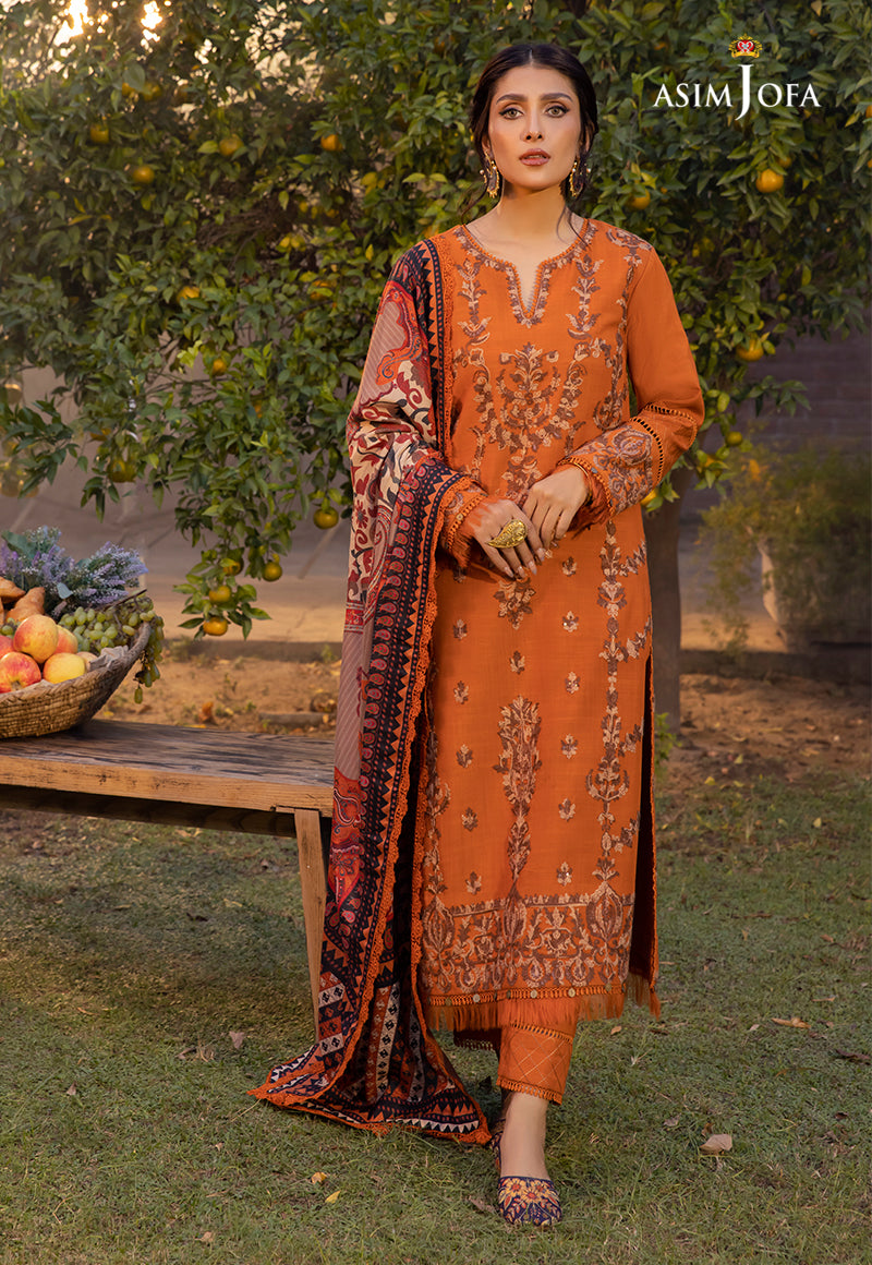 AJW-08 EMBROIDERED LINEN 3 PCS