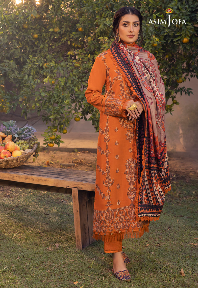 AJW-08 EMBROIDERED LINEN 3 PCS