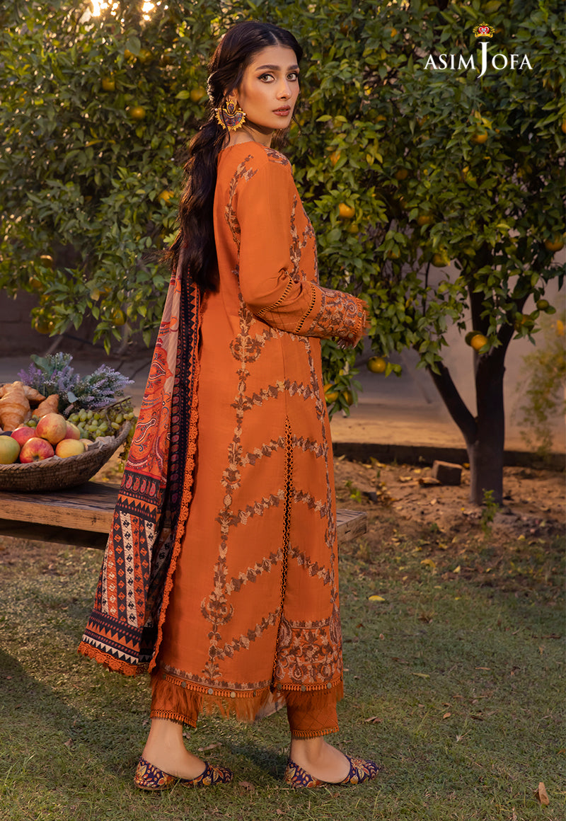AJW-08 EMBROIDERED LINEN 3 PCS