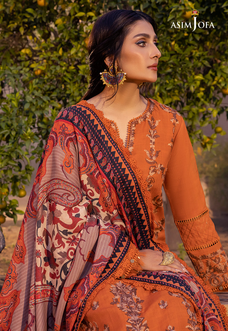 AJW-08 EMBROIDERED LINEN 3 PCS