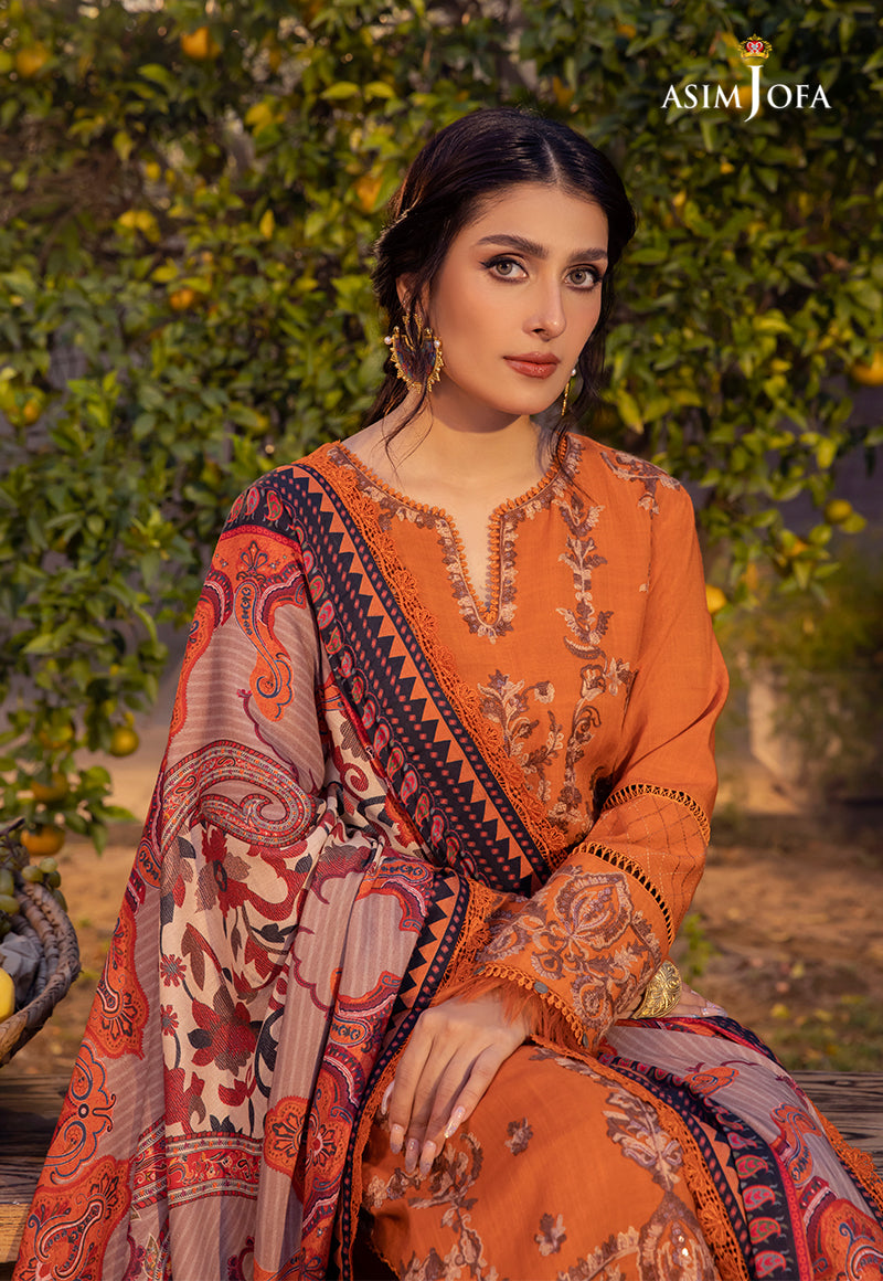 AJW-08 EMBROIDERED LINEN 3 PCS