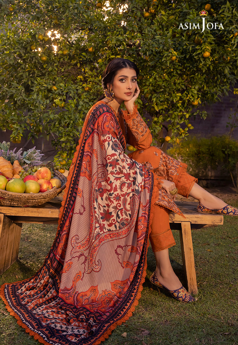 AJW-08 EMBROIDERED LINEN 3 PCS