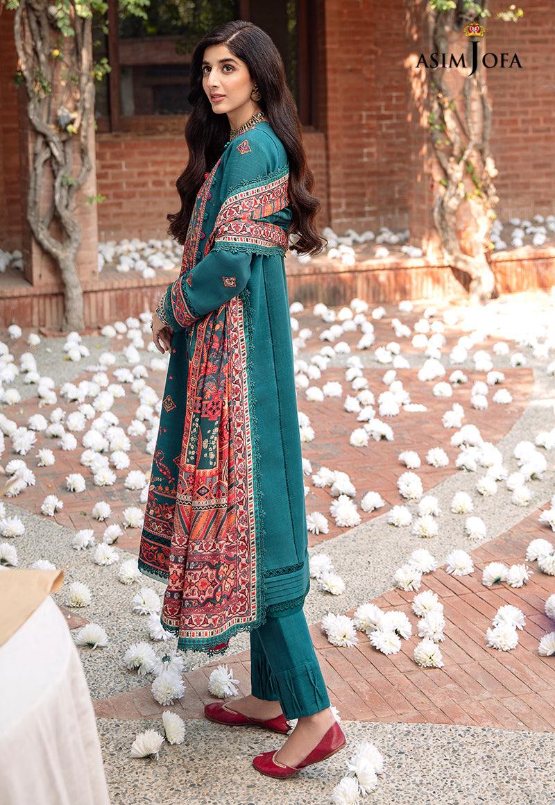 AJW-15 EMBROIDERED KHADDAR 3 PCS