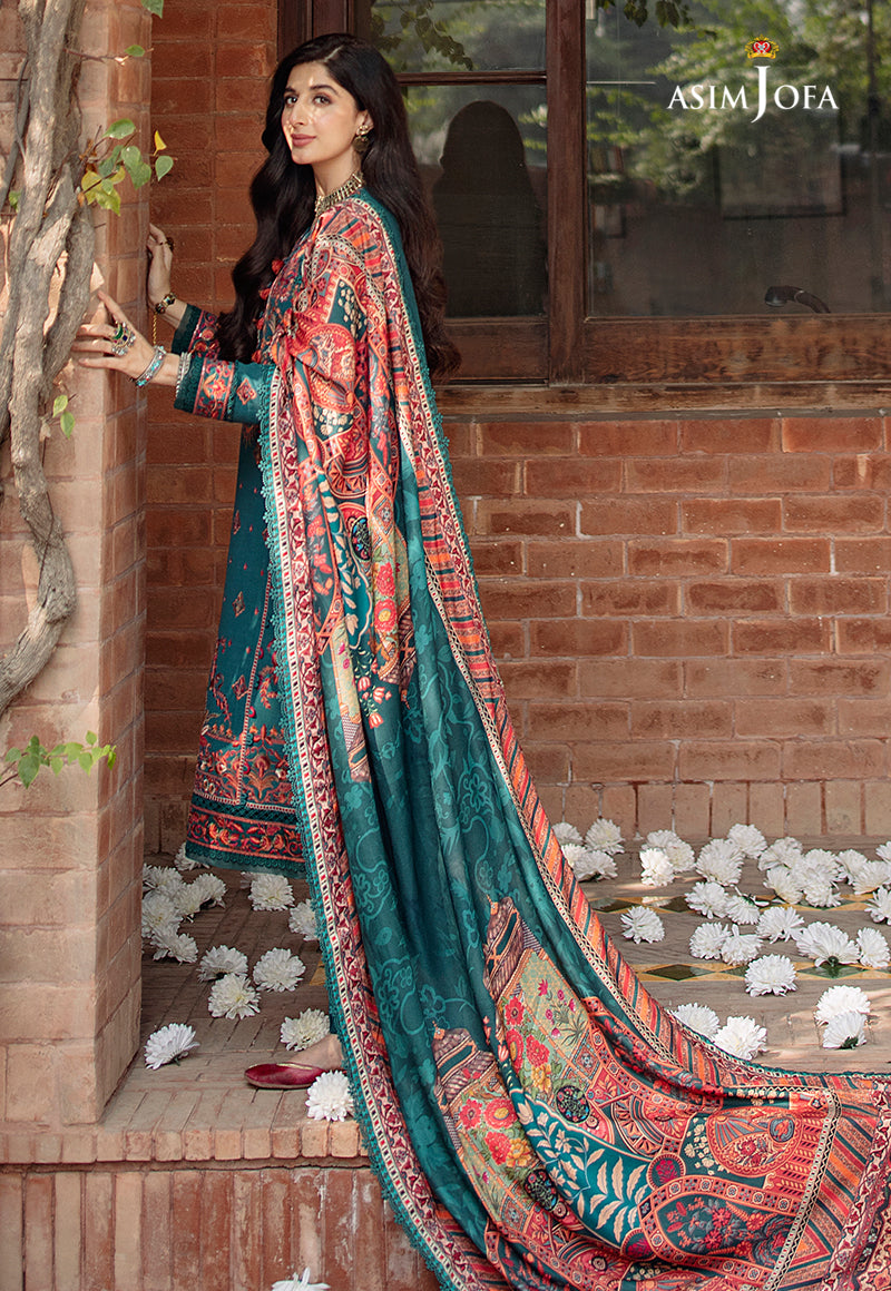 AJW-15 EMBROIDERED KHADDAR 3 PCS