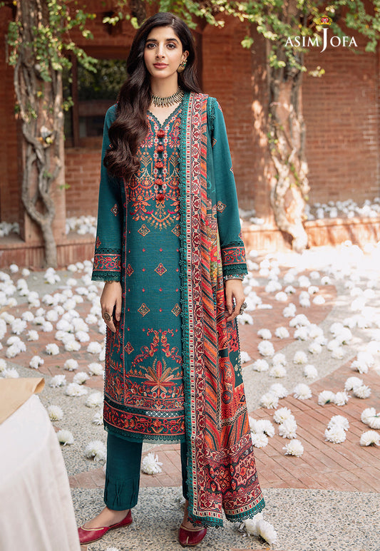 AJW-15 EMBROIDERED KHADDAR 3 PCS