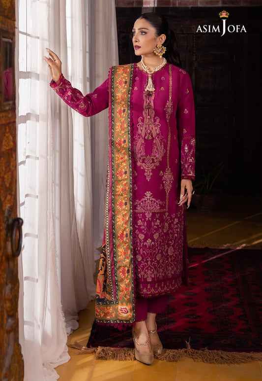 AJW-18 EMBROIDERED LINEN 3 PCS