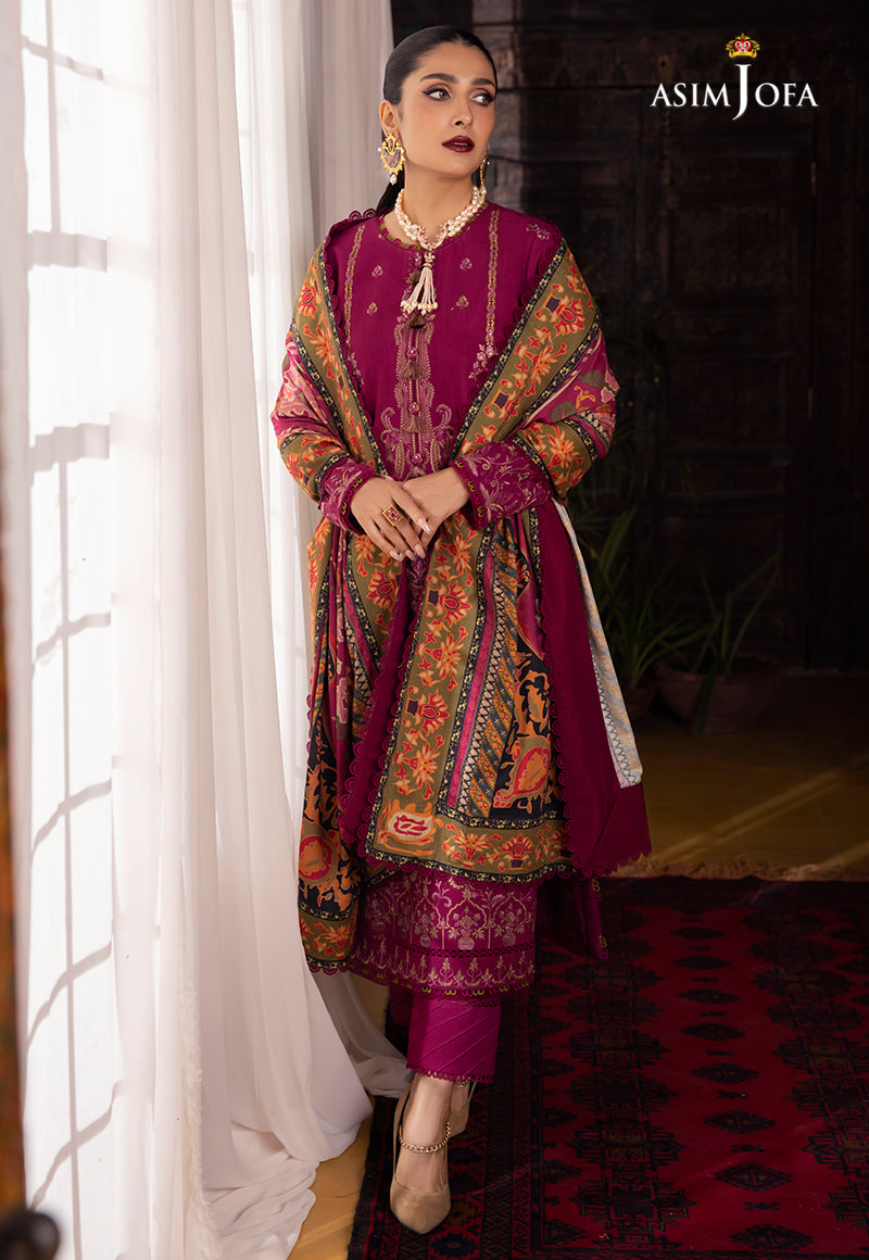 AJW-18 EMBROIDERED LINEN 3 PCS