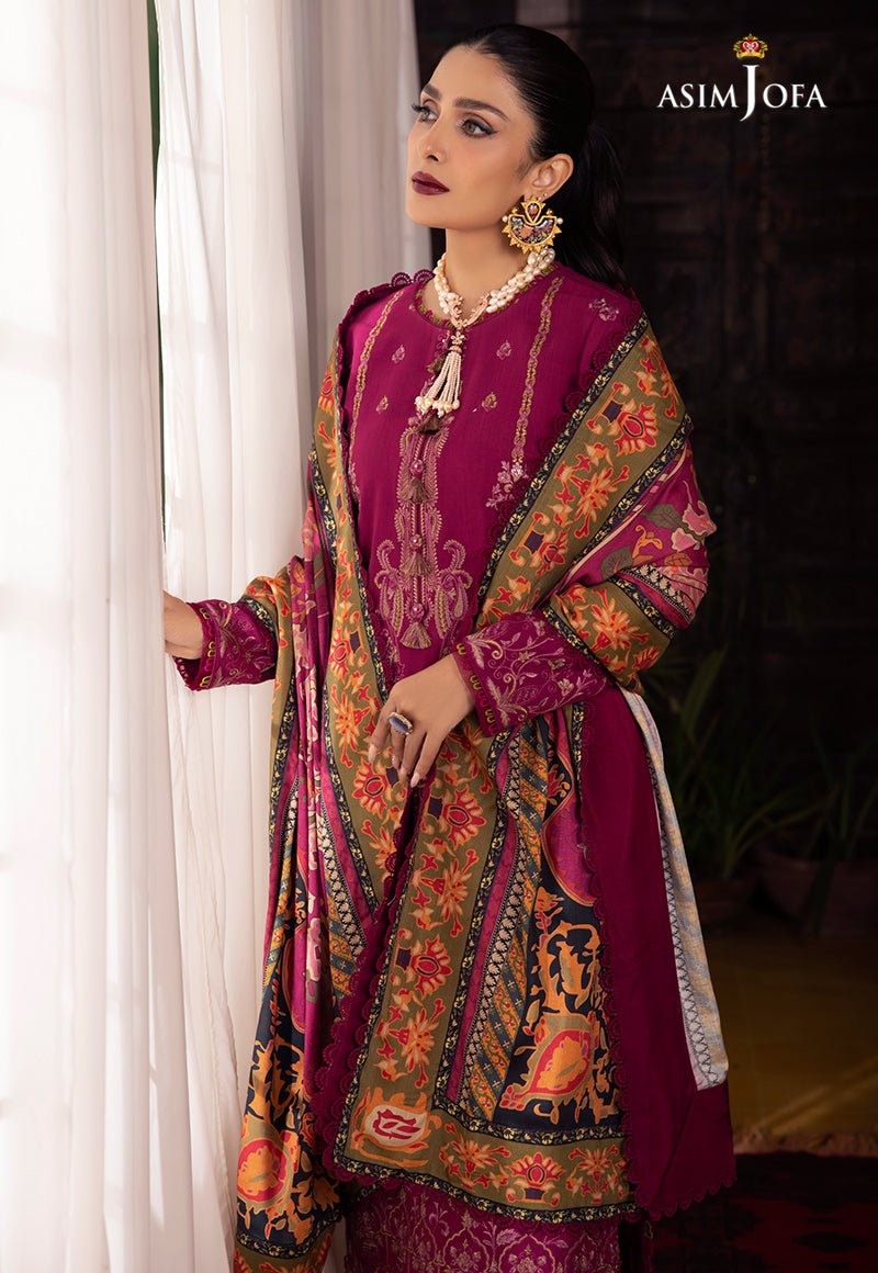 AJW-18 EMBROIDERED LINEN 3 PCS