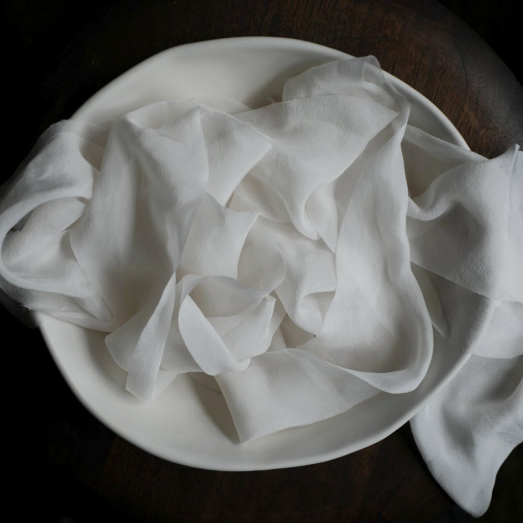 Antique White {Sheer} Silk Ribbon