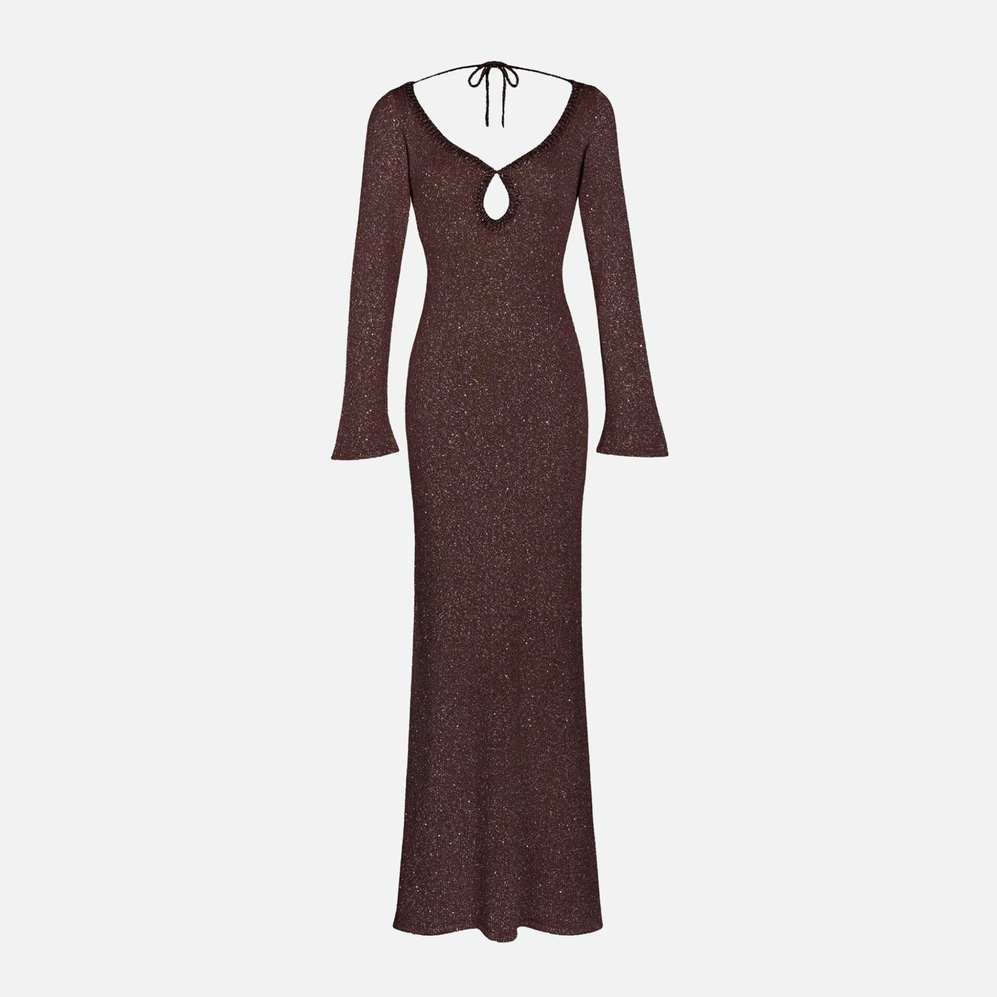 Asta Resort Fiona Keyhole Dress - Tobacco Sequin