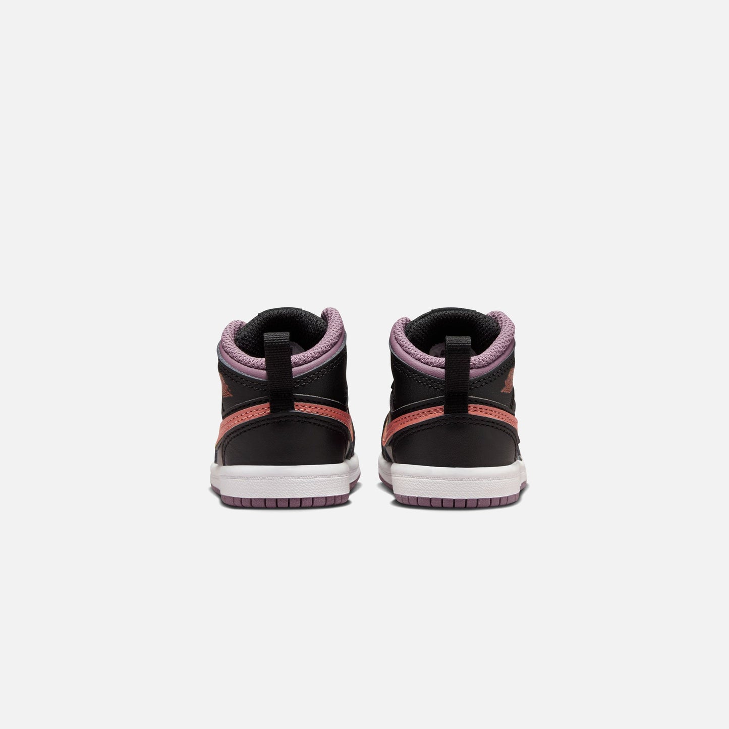Nike TD Air Jordan 1 Mid Se - Black / Sky J Orange / Sky J Mauve / White