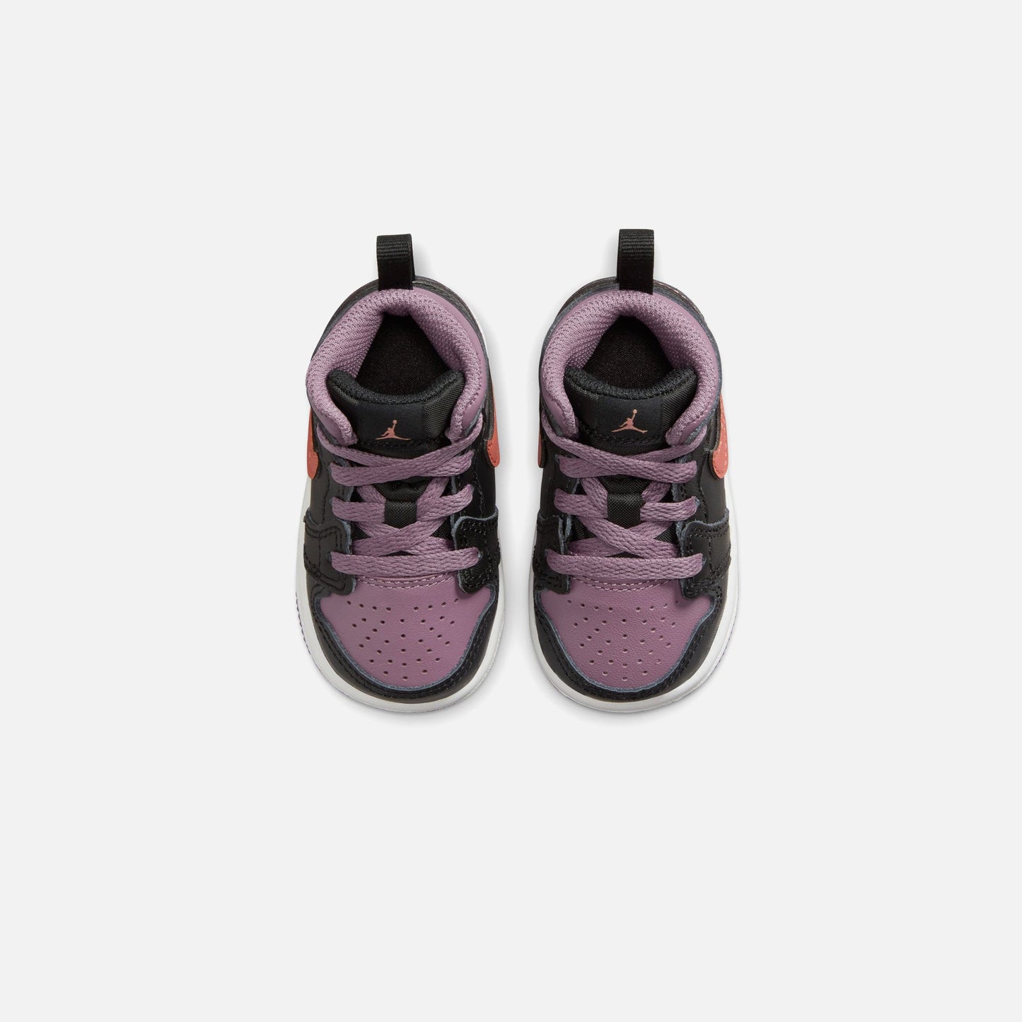 Nike TD Air Jordan 1 Mid Se - Black / Sky J Orange / Sky J Mauve / White