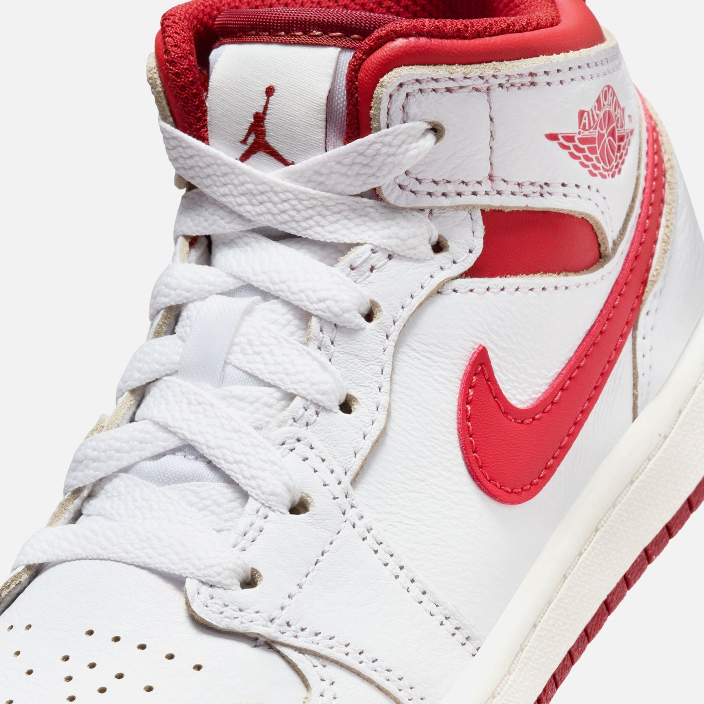 Jordan PS Air Jordan 1 Mid SE - White / Lobster / Dune Red / Sail