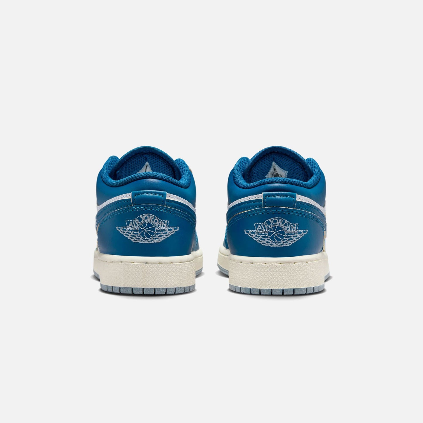 Jordan GS Air Jordan 1 Low SE - White / Industrial Blue / Blue Grey