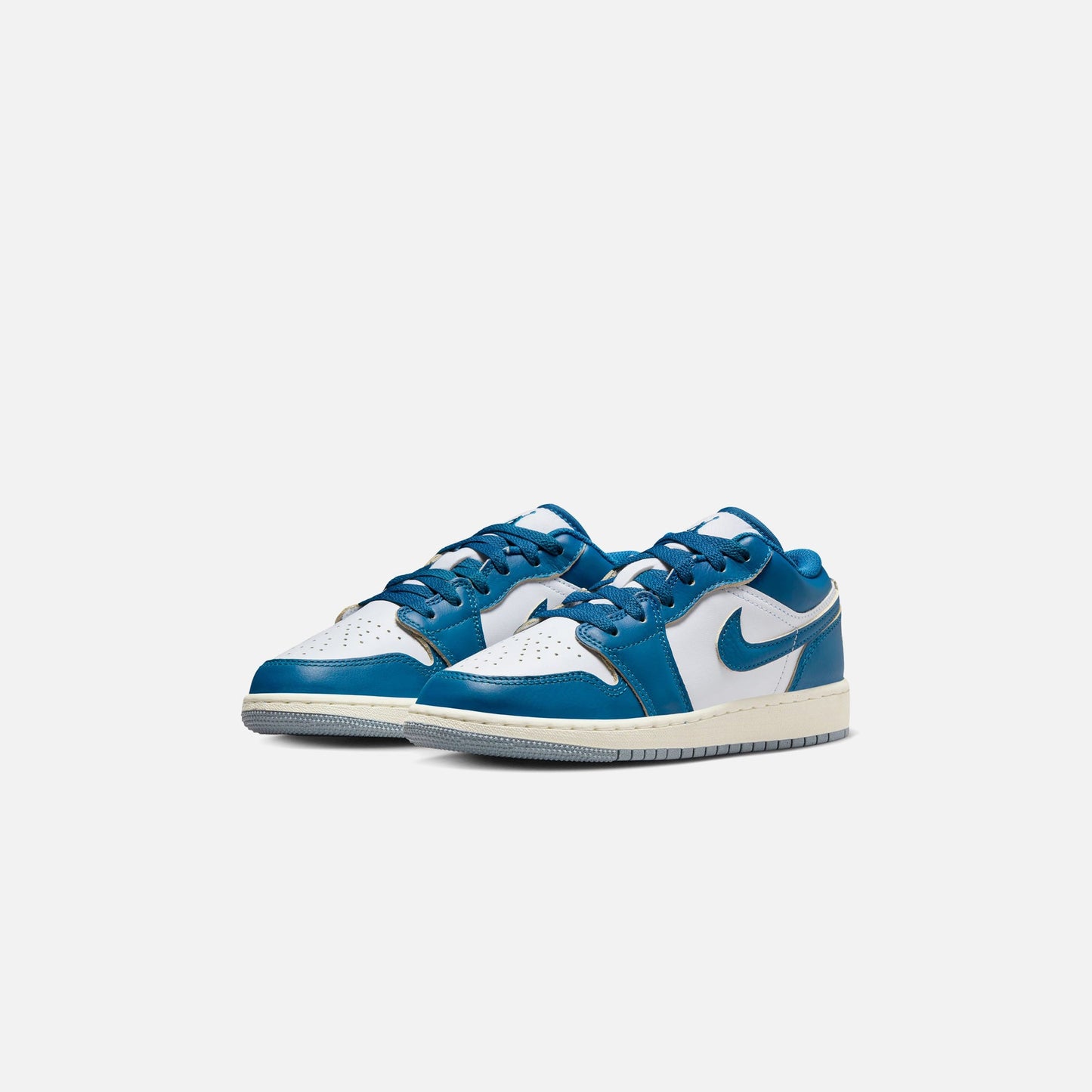 Jordan GS Air Jordan 1 Low SE - White / Industrial Blue / Blue Grey