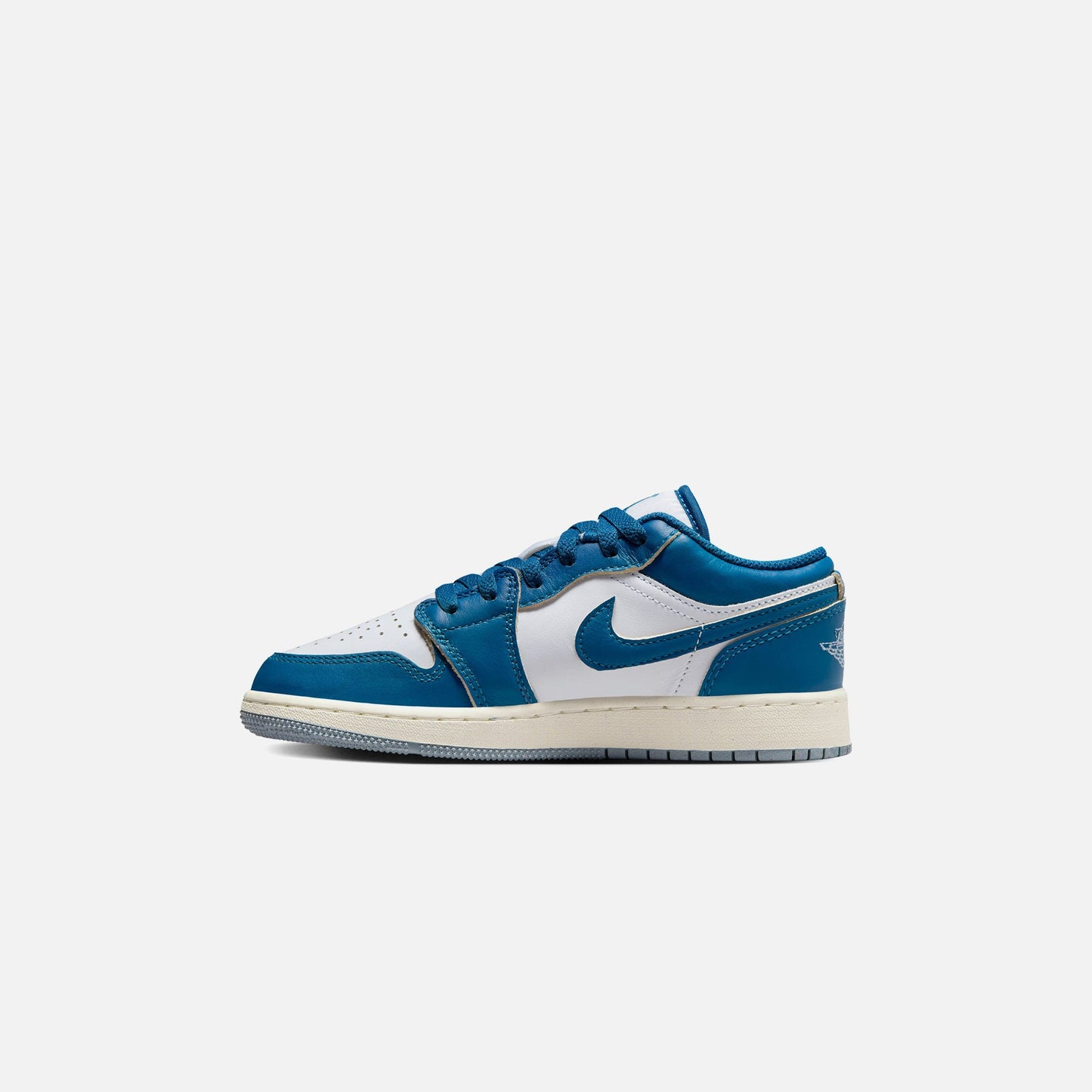 Jordan GS Air Jordan 1 Low SE - White / Industrial Blue / Blue Grey