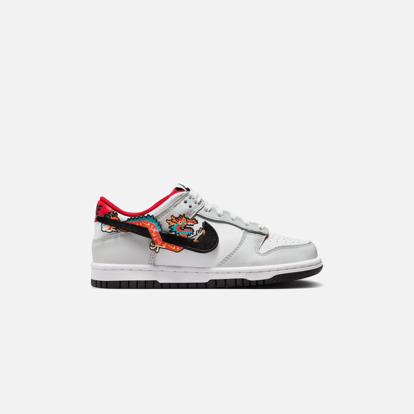 Nike GS Dunk Low SE- Grey / Red