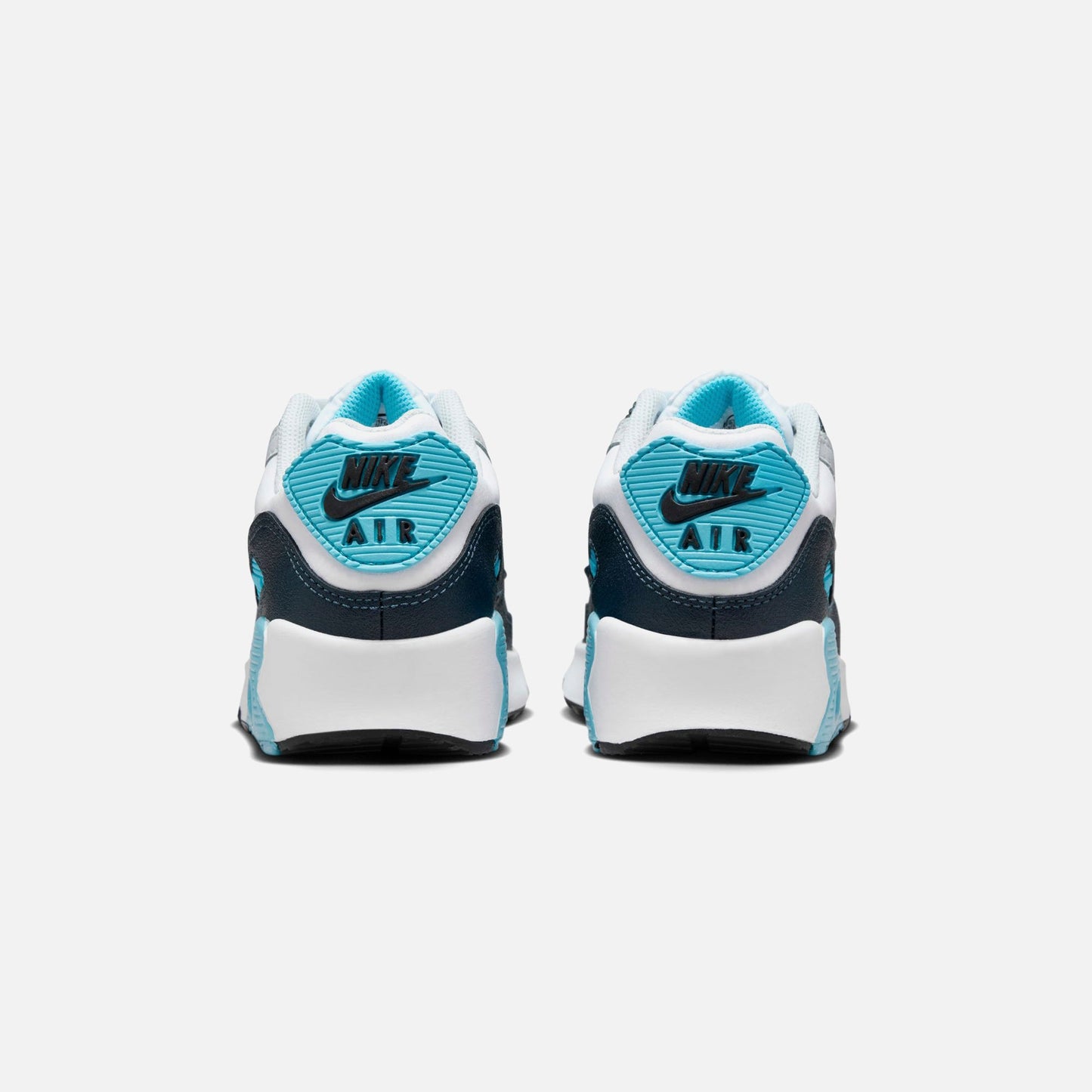 Nike GS Air Max 90 - White / Wolf Grey / Baltic Blue / Armory Navy