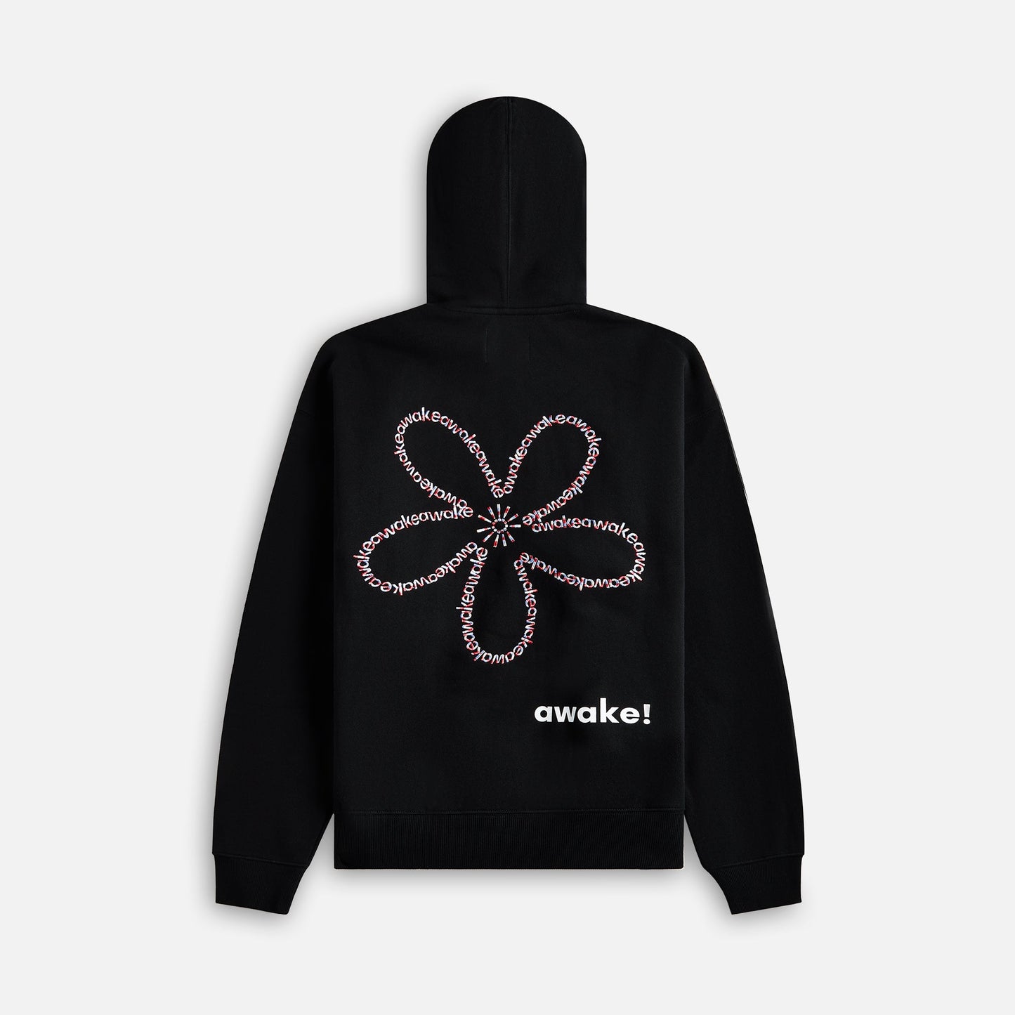 Awake NY Flower Stamp Zip Hoodie - Black