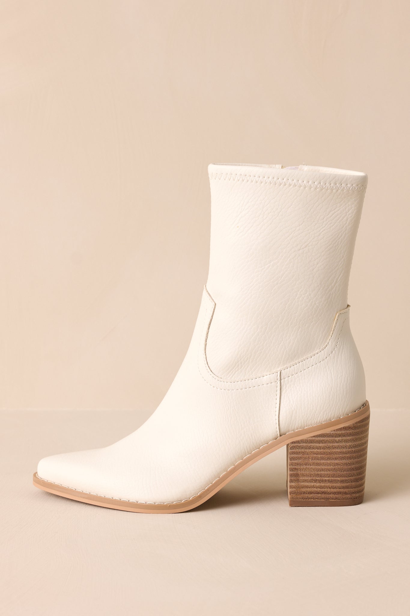 Stride In Style White Ankle Boots