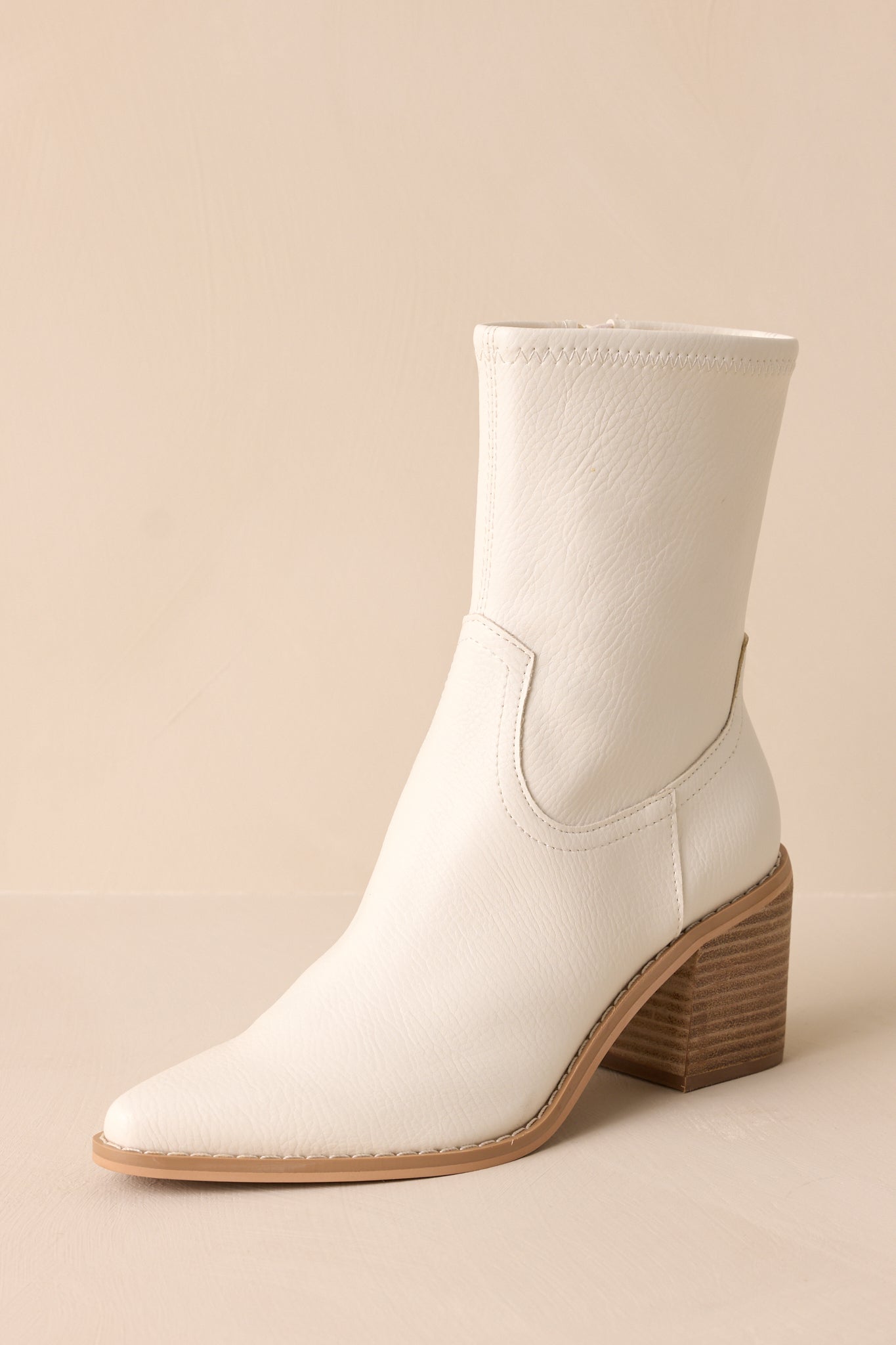 Stride In Style White Ankle Boots