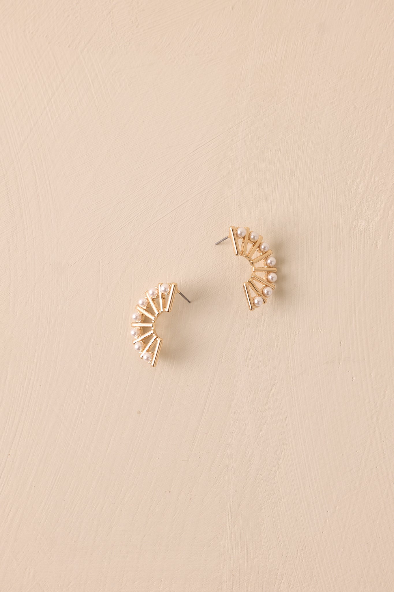 Gentle Breezes Gold & Ivory Pearl Earrings